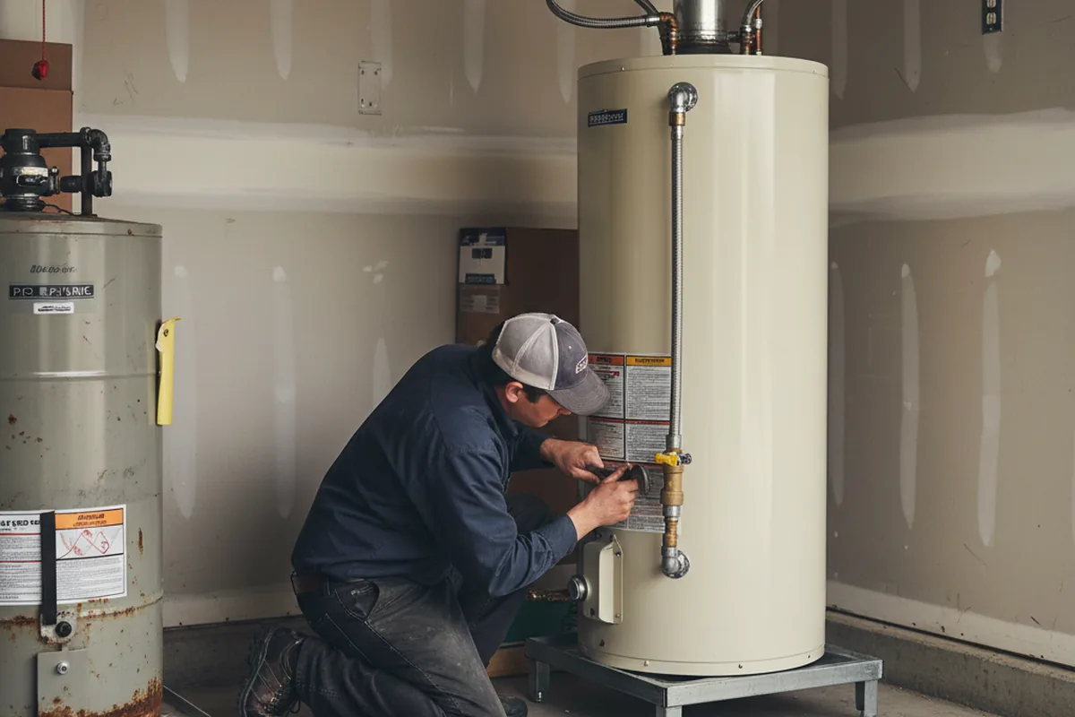 Water heater and shutoff valve replacement in Libby