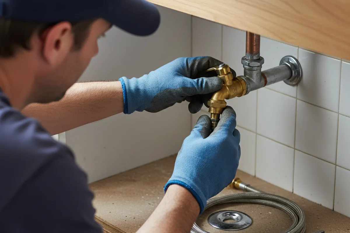 Shutoff valve and fitting work during Emergency Plumbing in Libby